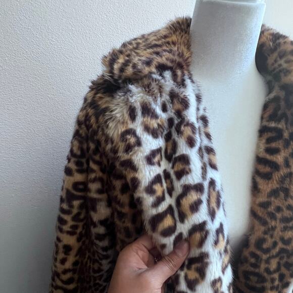 Lanshifei Leopard Print Faux Fur Coat - Picture 3 of 9